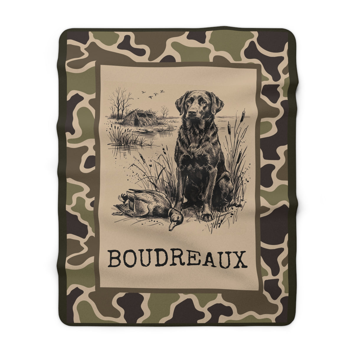Personalized Duck Hunter Fleece Blanket
