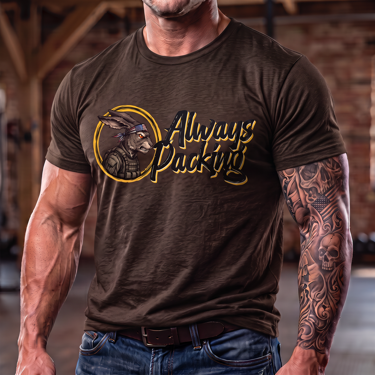 Always Packing Rabbit Graphic T-Shirt