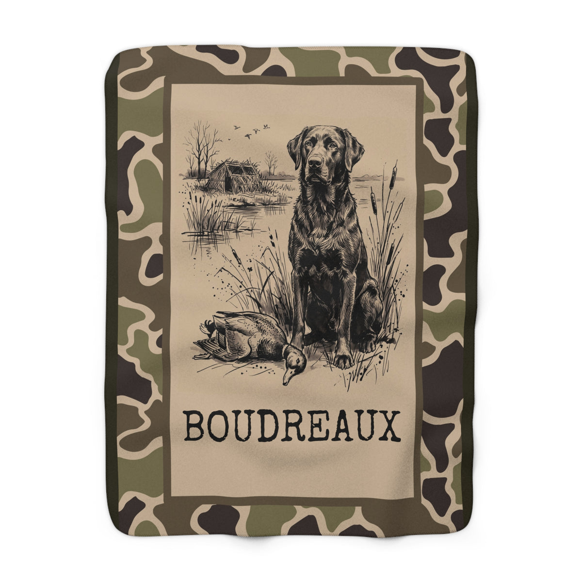 Personalized Duck Hunter Fleece Blanket