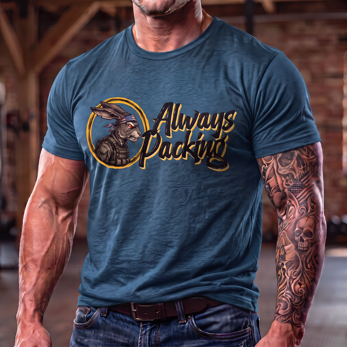 Always Packing Rabbit Graphic T-Shirt