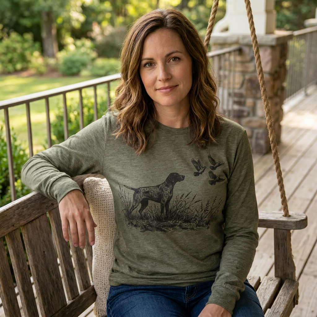 German Shorthaired Pointer Hunting Dove Design